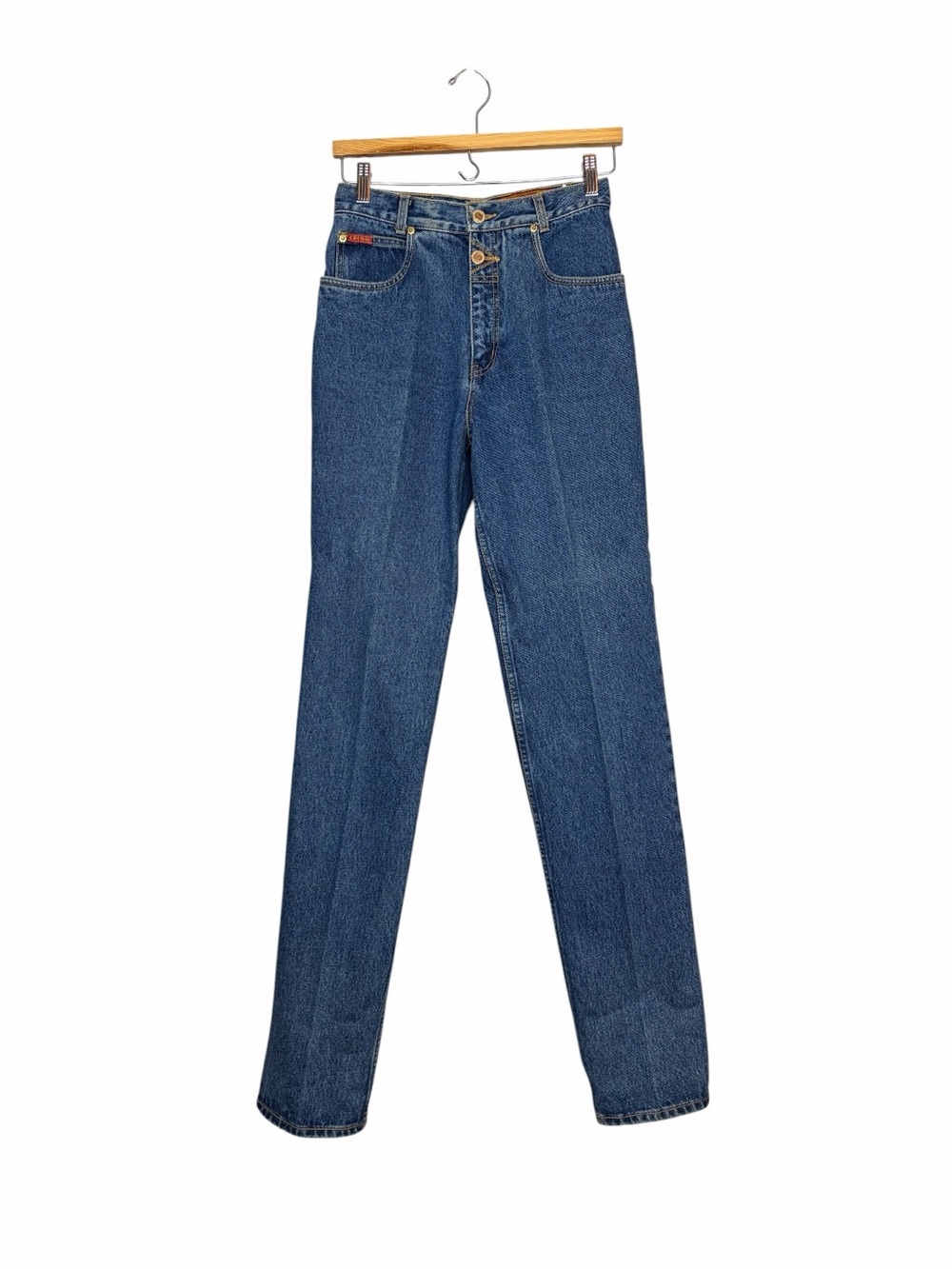 Urban Outfitters Lawman High-Rise Straight Leg Dark Blue Jeans